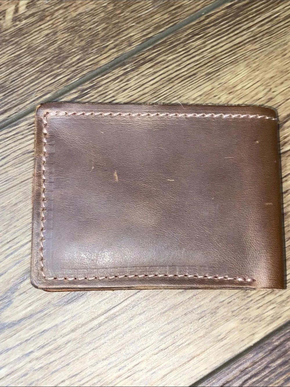 Thirteen 50 Minimalist Brown Leather Men's Bifold Wallet - Classic Carry